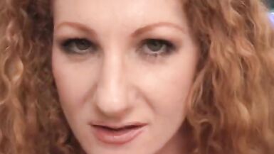 Red haired slut give a blowjob to a cock - 8 image
