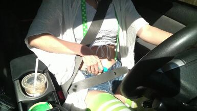 Smoking and Masturbating in the car - 1 image