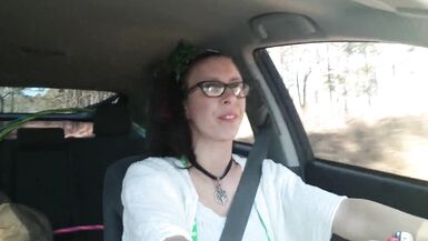 Smoking and Masturbating in the car - 4 image