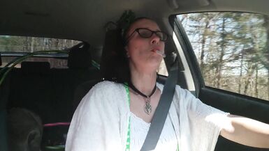 Smoking and Masturbating in the car - 9 image