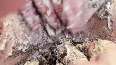 Cake sitting and getting very messy cake & dildo fun - 8 image