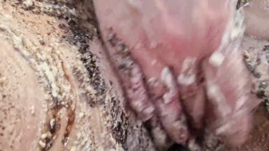 Cake sitting and getting very messy cake & dildo fun - 9 image
