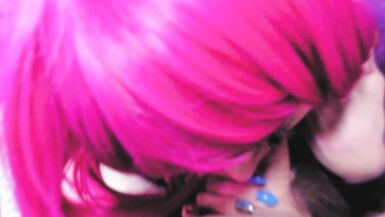 Fetish Purple Milf Eva Latex deep suck big dick footjob blowjob BDSM kink Goddess Mature Minet - 9 image