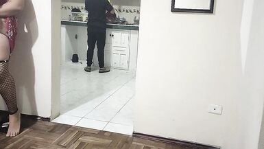 Cuckold fucking my best friend's wife while she is in the kitchen What a good woman she has - 11 image