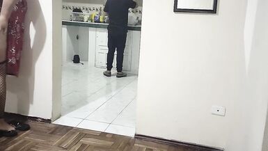 Cuckold fucking my best friend's wife while she is in the kitchen What a good woman she has - 13 image
