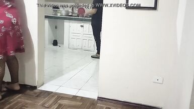 Cuckold fucking my best friend's wife while she is in the kitchen What a good woman she has - 7 image