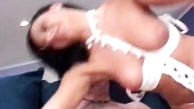 Kinky dude licks hot MILF's foot while he fucks her - 9 image