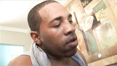 Pretty cute ebony whore slut gets her shaved starving cunt fucked - 15 image