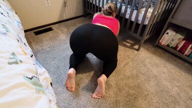 Pregnant Stepmom gets stuck and gets naughty help from her stepson - 1 image