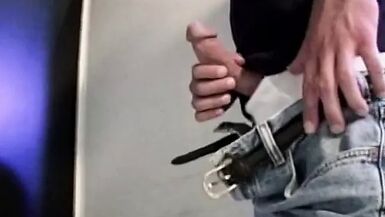 Wavy haired slut enjoys giving blowy while dude sitting on the toilet - 1 image