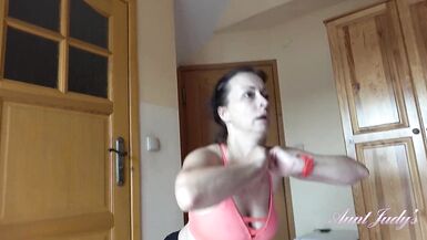 AuntJudys - 43yo Natural Big Tit MILF Wanilianna's Hot Sweaty Workout - 3 image