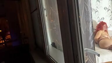 Son saw a naked Mom in the window and wanted her mature ass for anal - 1 image