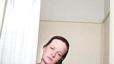 Fucking my dildo in the shower - 2 image