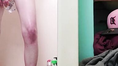 Fucking my dildo in the shower - 8 image
