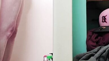 Fucking my dildo in the shower - 9 image