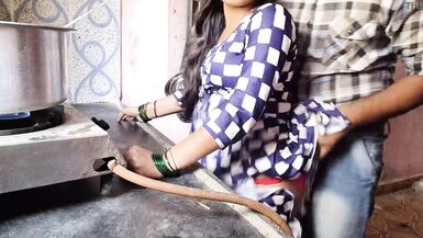 The brother-in-law took the native sister-in-law in the kitchen