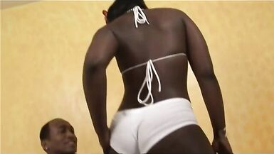 Curvy black whore gives head and rides cock with her tight pussy - 2 image