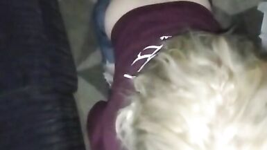 Milf sucks big cock and  takes a huge load on her face - 15 image