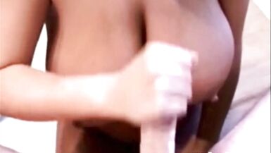 Huge Breasts Daily Handjob For Her Boyfriend Having Moment - 15 image