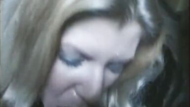 Three big dick guys fuck all the tight holes on this blonde whore at same time - 2 image