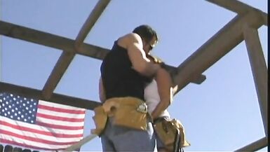Amazing blonde model gets her desired pussy fucked against the american flag - 4 image