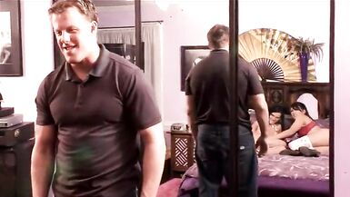 Sexy brunette slut rides on guys massive cock and fucks her pussy - 2 image