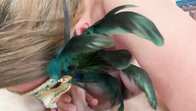 Masked Milf sucking dick - 4 image