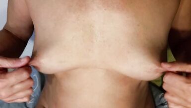 nippleringlover horny milf stretching nipple piercings with hooks to 17mm close up - 4 image