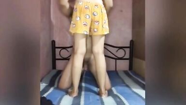 Asian Couple fucking passionately  and ended up creampied