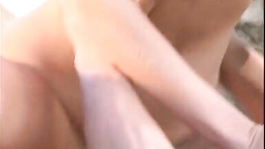 Vampish blonde beauty sucks dick and gets it deeply inside on th lawn - 8 image