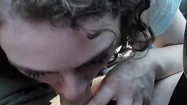 RoadHead, sucking and stroking him while he drives down the highway until he cums in my mouth! - 2 image