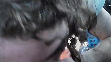 RoadHead, sucking and stroking him while he drives down the highway until he cums in my mouth! - 9 image