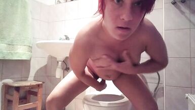 I was Caught while Dabbling in the Toilet and Squirted by Vibrator - 4 image