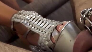 Queen Kasey Trains a Loser with Chastity and Ball Busting Examples