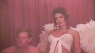 Big booty lesbians stuff their asses with strap on dildos - 80's retro - 9 image