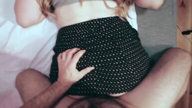 My horny wife interrupts my work. I fuck her juicy pussy and cum in mouth. - 8 image