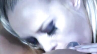 Hot blonde licks pussy and gets her face fucked with a strap-on - 11 image