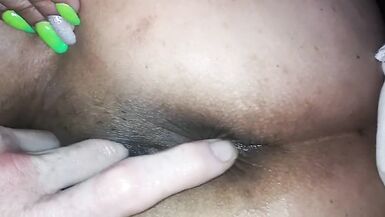Native American wife gets machine fucked with fingers - 14 image