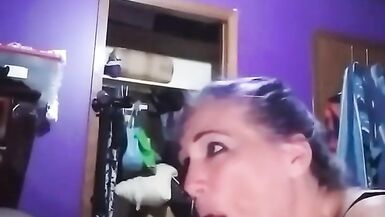 Purple hair Pawg trying to make me Cum