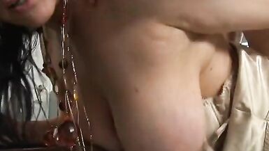 Horny dude gets a blowjob from big titty chubby MILF before pussy fucking - 11 image