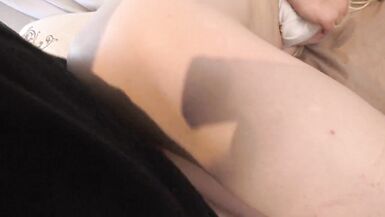 stepmom gets stepson to rub her with lotion and he cums in her pussy - 11 image