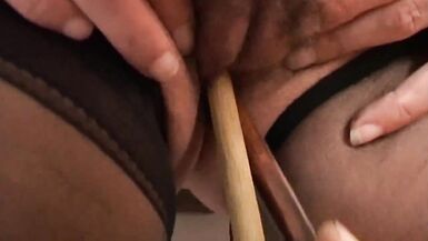Amateur exhibitionist fuck of an Italian in the kitchen with a blonde milf who masturbates with a toy - 8 image