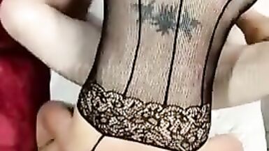 REAL COUPLE Romantic LOVEMAKING - Overhead & POV - SENSUAL BLOWJOB & DP PASSIONATE SEX - 7 image
