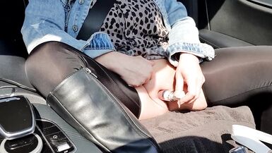 My wife never gets bored during a car ride