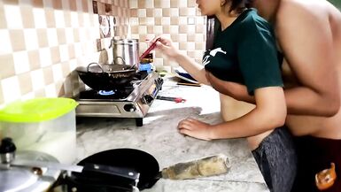 Maid fuck in the kitchen