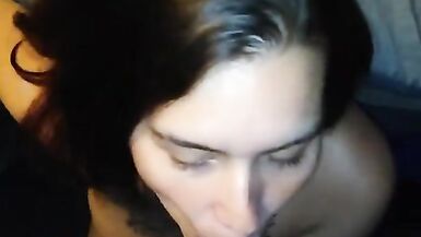 I ride him then suck my cum off his cock until my face gets covered - 12 image
