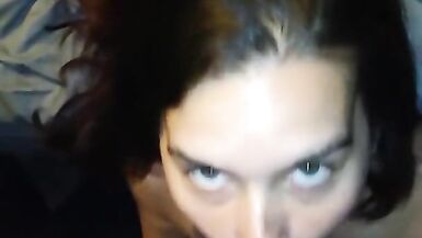 I ride him then suck my cum off his cock until my face gets covered - 15 image