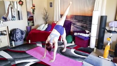 Aurora Willows yoga in sexy booty shorts - 12 image