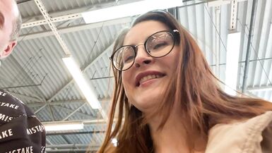 Risky Public Testing SEX Toy in the Store and Cum in Mouth in Public Toilet - 7 image