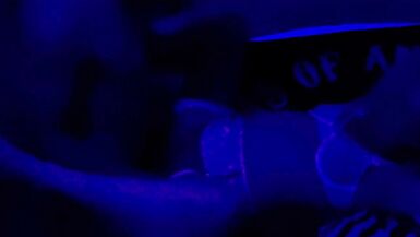 Black light fun with sexy pregnant MILF - 8 image